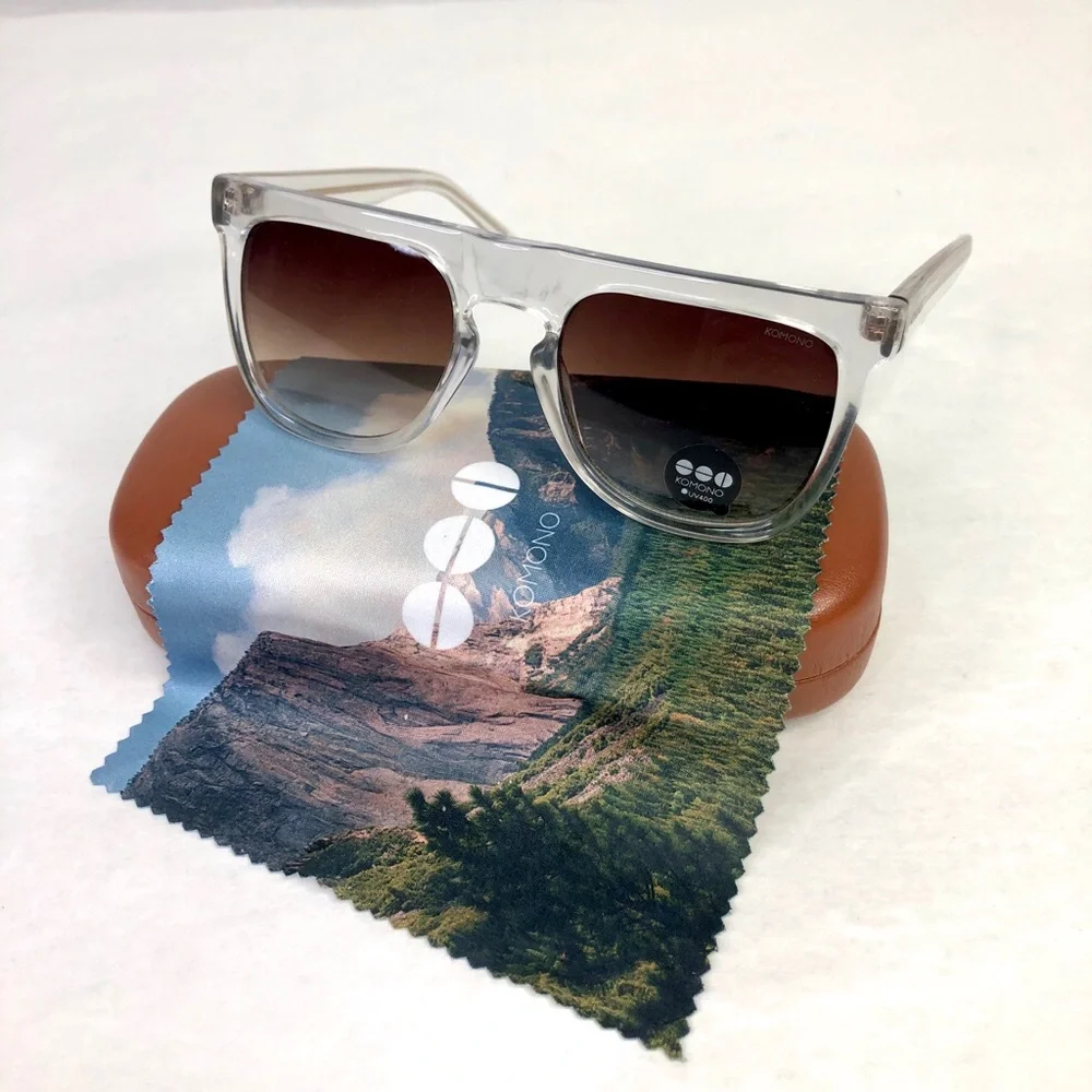 KOMONO Bennet Clear Sunglasses NEW oversized